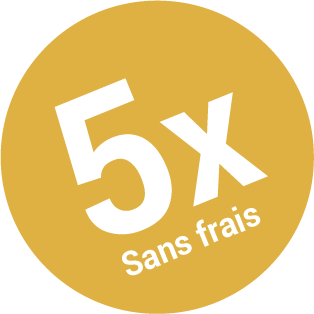Paiement en 5 fois sans frais